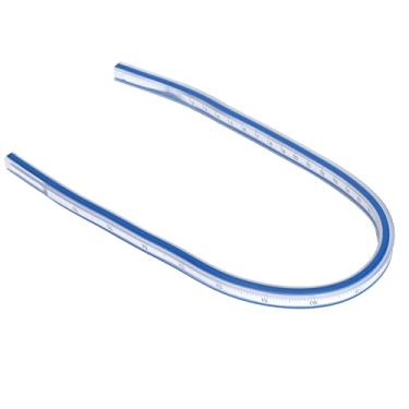 Imagem de AYNEFY Régua de Curva Flexível, Ferramenta de Medição de Plástico para Costura e Desenho, Fácil de Ajustar para Artesanato e Marcenaria (Régua cobra de 40 cm)