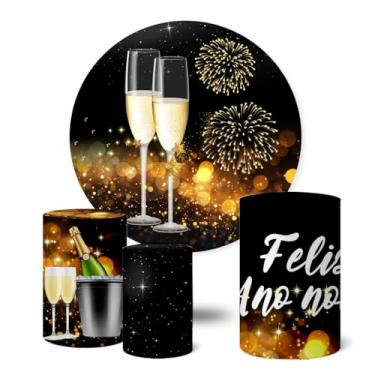 Imagem de Trio Capas Cilindro + Painel Sublimado Festa 1,50m Ano Novo (K1ANV029)