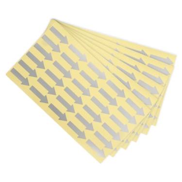 Imagem de Etiqueta adesiva de seta pequena 3 x 0,5, pacote com 180 adesivos de sinal de codificação de cores para marcação de defeitos de inspeção de fluxo de gás, cinza