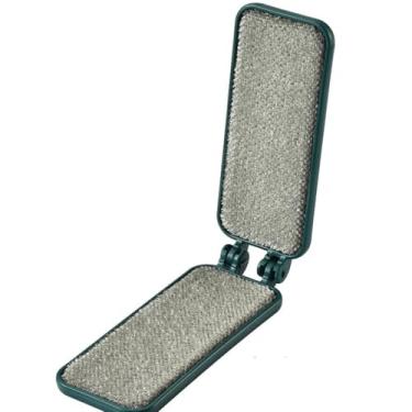 Imagem de Removedor de fiapos de roupas dobrável, escova manual de pelos para animais de estimação, tapete de sofá, escova de limpeza reutilizável para viagem, portátil, ferramenta de remoção de fiapos (verde
