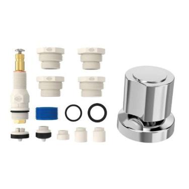 Imagem de Kit Reparo Para Registro C50 9 Em 1 - Blukit - Vedantes, Anéis O'ring, Volante E Canopla