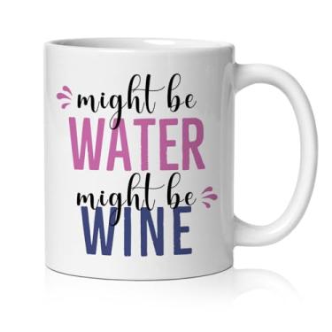 Imagem de BEHIFL Caneca de presente de vinho para mulheres e homens, presentes para amantes de vinhos, bebedores, xícara de café, cerâmica, café, chá, 325 ml