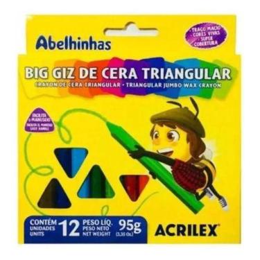 Imagem de Kit de Giz de Cera Triangular  Abelhinhas - Acrilex