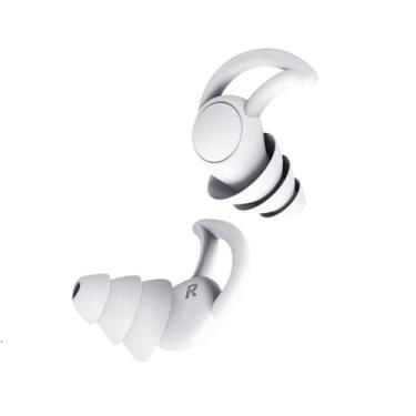 Imagem de Protetor Auricular Tampão De Ouvido Dormir Natação Antiruido Branco