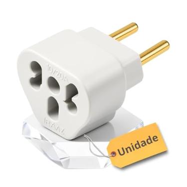 Imagem de Unidade de Adaptador de Tomada 10A e 20A Bivolt - Adaptador para Chapinhas, Secador de Cabelo, Ferro de Passar, Airfryer- Plugue Seguro para Eletrodomésticos e Eletrônicos até 250V