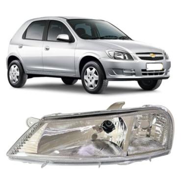 Imagem de Farol Celta 1999 á 2006 Foco Simples Máscara Cromada Lado Esquerdo