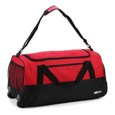 Imagem de Mala Carrinho Sacola Viagem Grande com 2 rodinhas Impermeável Denlex S