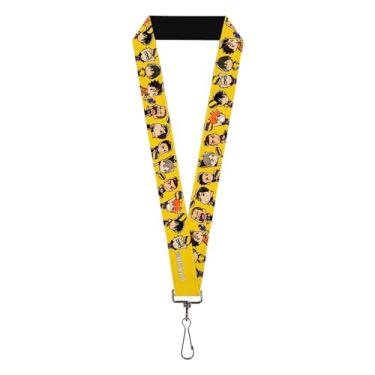 Imagem de Buckle-Down Haikyu Lanyard, Haikyu Chibi Volleyball Player Warm Up Pose Yellow, Elastic
