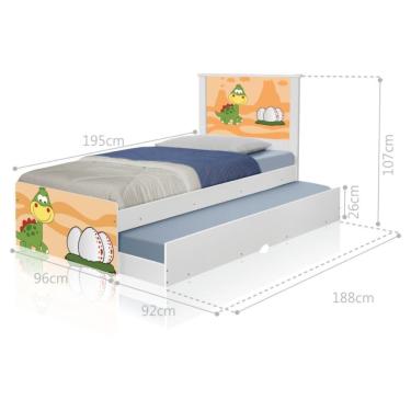 Imagem de Bicama Juvenil Adesivada Dinossauro Baby