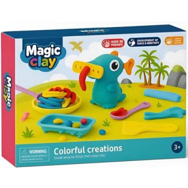 Imagem de Massinha de Modelar Infantil, conjunto de massinha com acessórios, Brincando Divertido Criativo para Crianças Acima de 3 Anos