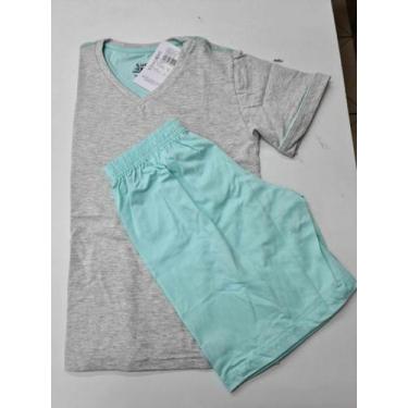Imagem de Pijama Infantil Curto Lupo 20000 Algodão., 08, Cinza