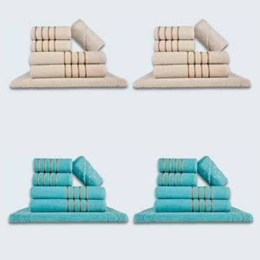 Imagem de Jogo De Toalhas 24 P?s Cole??o Montreal 100% Algod?o Bg+vd