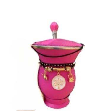 Imagem de Cuia Termica，Kit Chimarrão Completo: Cuia de Porongo Revestida em Material Sintético + Bomba em Inox + Pulseira(Rosa pink)