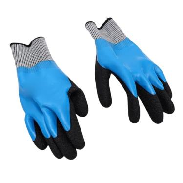 Imagem de Tnfeeon Luvas Elétricas, Luvas de Eletricista Isoladas de Borracha de Segurança Profissional 360 Graus 1000V à Prova de Tensão de Borracha Elétrica Design de Textura Antiderrapante para