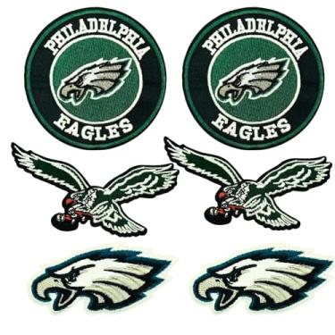 Imagem de 6 peças de adesivos bordados de rúgbi legais fãs de esportes de futebol emblemas bordados logotipo do time patch para costurar/passar a ferro em tecido, aplique para roupas, mochilas, chapéu, jeans