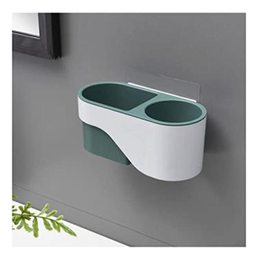 Imagem de Suporte de secador de cabelo multifuncional para pendurar na parede suporte de secador de cabelo doméstico cabide de secador de cabelo criativo banheiro prateleira de armazenamento de secador de