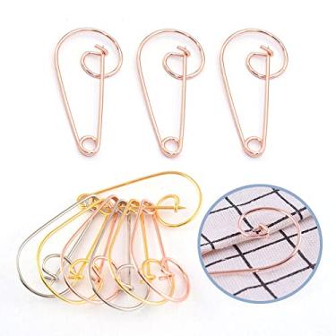 Imagem de Alfinetes de segurança grandes de metal - pino espiral de ouro rosa de 5,5 cm para cobertores, saias, artesanato, kilts, artesanato, acessórios para casa, 40 peças (ouro rosa)