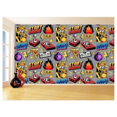 Imagem de Papel De Parede 3D Infantil Controle Game Jogo 3,5M Azs299 - Você Deco