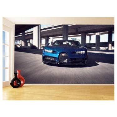 Imagem de Papel De Parede 3D Carro Bugatti Chiron Pista 3,5M Car19 - Você Decora
