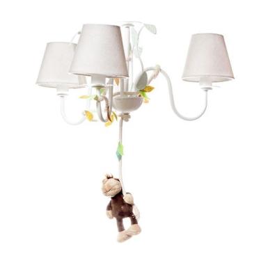 Imagem de Lustre 3L Floresta Macaco Quarto Bebê Infantil Menina Menino - Potinho