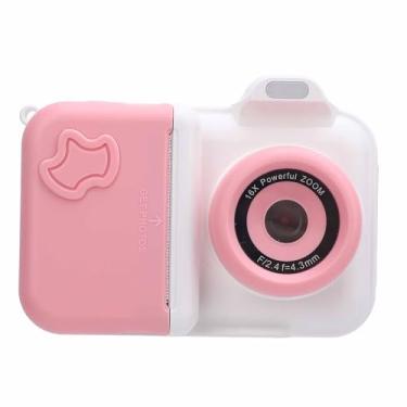 Imagem de Fabater Câmera Portátil de Impressão Instantânea Digital Com Lente Dupla Selfie Com Flash 32 GB, para Viagens, ABS, Azul (Rosa Branco)