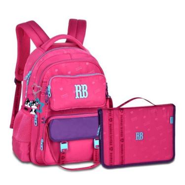 Imagem de Kit Rebecca Bonbon Mochila Moderna com Estojo Fichário Grande - Clio S