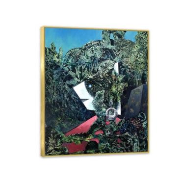 Imagem de Pôster Max Ernst Retrato de uma menina com brincos mexicanos Reproduções de pinturas famosas Surrealismo Wall Art Canvas Max Ernst Decoração de parede para presentes de sala de estar 90x70 cm