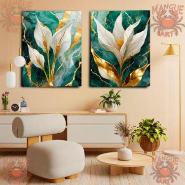 Imagem de Kit quadros decorativos de luxo para sala, escritório , salao de belez