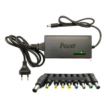 Imagem de Fonte de Alimentação Universal 120W, Bivolt, 9 Pinos, Múltiplas Voltagens 12V/15V/16V/18V/19V/20V/24V, com Cabo 85cm