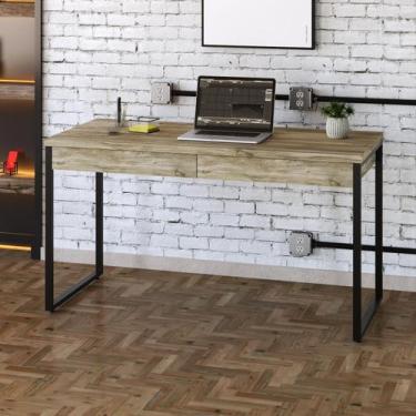 Imagem de Mesa Kuadra Office 135X60X75cm C/02 Gavetas - Compace Decor, Carvalho 