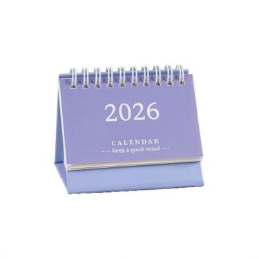 Imagem de Mini calendário de mesa 2025-2026 - julho de 2025 a dezembro de 2026 pequeno calendário de mesa, mini alendar em pé C alendar 2026, 18 meses pequeno C alendar, 12 cm x 9 cm, pequeno bloco de notas
