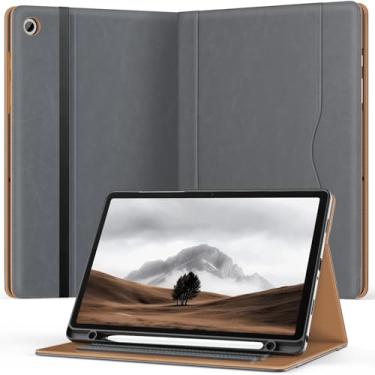 Imagem de OKP Capa para Samsung Galaxy Tab A9+ Plus 27.9 cm 2024 (SM-X210/X216/X218), capa fólio de couro PU com suporte multi-ângulo/suporte para caneta, capa de despertar/hibernar automática para tablet