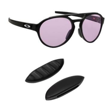 Imagem de Biyxpiv Protetores de nariz de substituição para óculos de sol Oakley Forager OO9421 OO9421F, preto, 1 par de ajuste de ponte alta, fácil instalação
