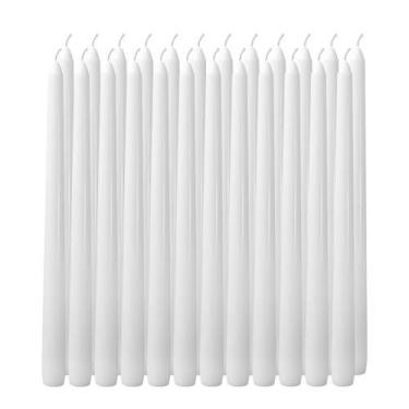 Imagem de Candlesee, pacote com 24 velas brancas, cônicas de 25 cm, sem perfume