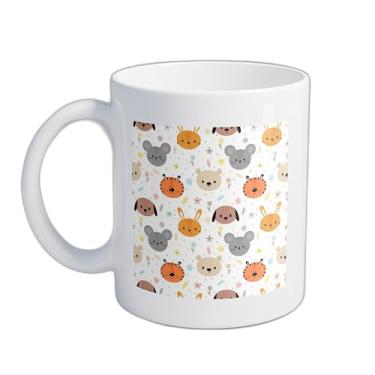 Imagem de Caneca Xícara de Café Porcelana 300ml Com Desenho Infantil