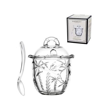 Imagem de Açucareiro Em Vidro Transparente Com Colher Trancoso 220ml Hauskraft