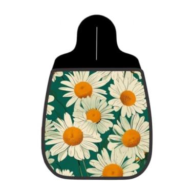 Imagem de Lixeira De Carro Organizador Lixinhocar Margaridas Brancas Fundo Verde