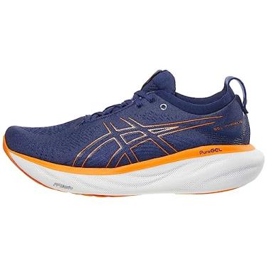 Imagem de Tênis Asics Gel Nimbus 25 Marinho e Laranja - Masculino - 43 - Marinho