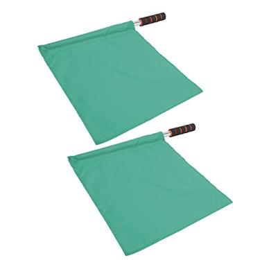 Imagem de Zerodis Conjunto de Bandeira de árbitro de Atletismo, Bandeiras de Mão de Bandeirinha de 2 Peças para Futebol, Futebol, Banner Esportivo (verde)