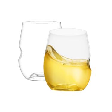 Imagem de govino A taça de vinho original inquebrável – Conjunto de 2 taças de vinho branco sem haste transparente para uso interno, externo e diário.