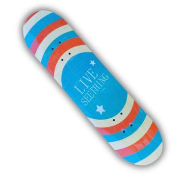 Imagem de Skate Semiprofissional Radical Com Lixa Antiderrapante Menino e Menina