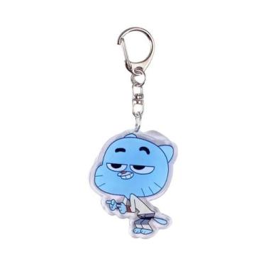 Imagem de Chaveiro Acrílico Engraçado E Fofo De Anime Gumball, Charme Para Bolsa