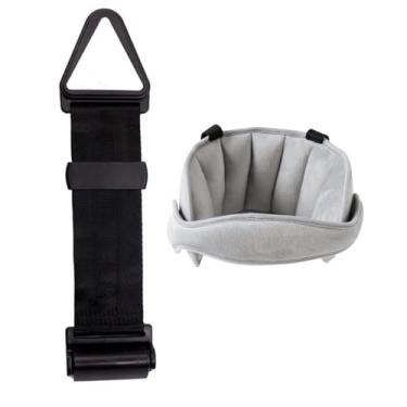 Imagem de Ajustador Infantil Cinto Segurança Apoio Suporte Cabeça Bebê (Cinza)
