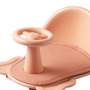 Imagem de Sanpyl Assento de Banheira Infantil, Banco de Banho Estiloso Com Almofada Macia para a Experiência de Banho Confortável do bebê, Material de Polipropileno (Rosa)