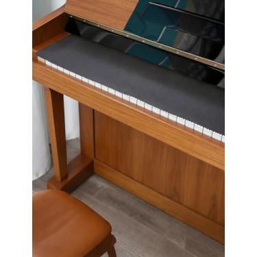 Imagem de Capa antipoeira para teclado de piano – tecido avançado adequado para piano vertical, elétrico e piano de cauda (preto)