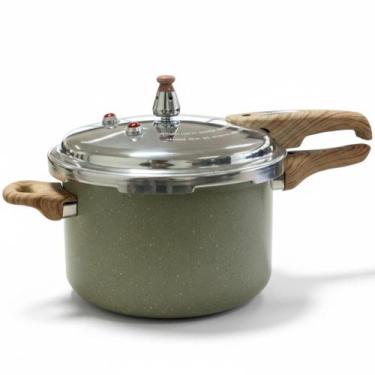 Imagem de Panela de Pressão Max Chef Wood 4,2L  Indução e Cerâmica Antiaderente 