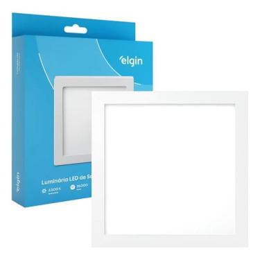 Imagem de Luminária de Sobrepor LED 18W 6500K Quadrada Elgin