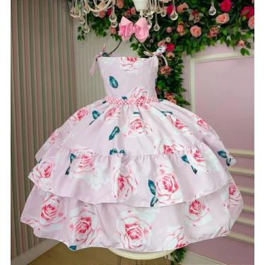 Imagem de Vestido Infantil Off Florido Rosa Karine - Estampa Floral Colorida e E