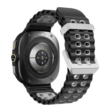 Imagem de EKSIL Pulseira esportiva de silicone para Samsung Galaxy Watch Ultra 47 mm Marine Band Pulseira para GalaxyWatch Ultra 47 mm, Watch 7 Ultra, Ágata