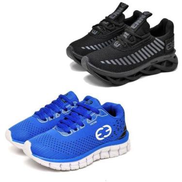 Imagem de Tênis Infantil Masculino Esportivo Modelos Diferentes - Kit 2 Pares Pr